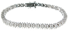 925 Sterling Silver Rhodium Finish CZ Fashion Tennis Bracelet