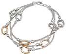 925 Sterling Silver Rhodium Finish Link Bracelet
