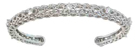 925 Sterling Silver Rhodium Finish CZ Fashion Bangle