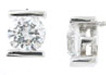 925 Sterling Silver Platinum Finish Brilliant Fashion Stud Earrings