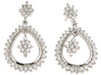 925 Sterling Silver Rhodium Finish Drop Fashion Earrings