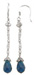 925 Sterling Silver Rhodium Finish Pear Shape Antique Style Pave Earrings