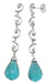 925 Sterling Silver Rhodium Finish Pear Fashion Earrings