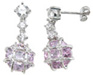 925 Sterling Silver Rhodium Finish Brilliant Fashion Prong Earrings