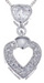 925 Sterling Silver Platinum Finish Antique Style Pave Heart Pendant