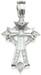 925 Sterling Silver Rhodium Finish Cross Pendant