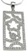 925 Sterling Silver Rhodium Finish CZ Brilliant Fashion Pendant