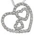 925 Sterling Silver Rhodium Finish Heart Fashion Prong Pendant