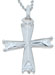 925 Sterling Silver Rhodium Finish Cross Pendant