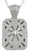 925 Sterling Silver Rhodium Finish Locket Antique Style Pave Pendant