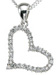 925 Sterling Silver Rhodium Finish Heart Fashion Prong Pendant