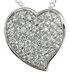 925 Sterling Silver Rhodium Finish Heart Fashion Pave Pendant