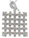 925 Sterling Silver Rhodium Finish Fashion Pave Pendant