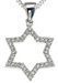 925 Sterling Silver Rhodium Finish Star Fashion Prong Pendant