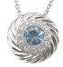 925 Sterling Silver Rhodium Finish Brilliant Fashion Pave Pendant