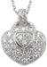925 Sterling Silver Rhodium Finish Brilliant Tiffany Style Pave Pendant