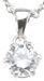 925 Sterling Silver Rhodium Finish Brilliant Fashion Prong Pendant