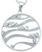 925 Sterling Silver Rhodium Finish CZ Brilliant Bezel Pendant