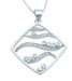 925 Sterling Silver Rhodium Finish CZ Brilliant Pave Pendant
