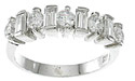 925 Sterling Silver Platinum Finish Fashion Band