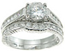 925 Sterling Silver Rhodium Finish CZ Brilliant Solitaire Engagement Ring