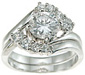 925 Sterling Silver Rhodium Finish CZ Brilliant Solitaire Engagement Ring