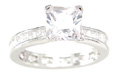 925 Sterling Silver Princess Cut Ring