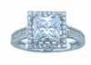 2ct double prong Sterling Couture 925 silver wedding ring