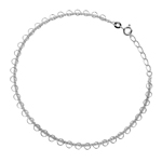 wholesale sterling silver Multi Circle Link Anklet