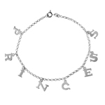 wholesale sterling silver PRINCESS Chain Link Anklet