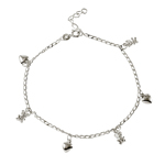 wholesale sterling silver Hearts & Bears Charm Anklet