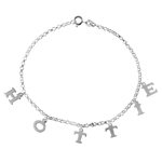 wholesale sterling silver HOTTIE Chain Link Anklet