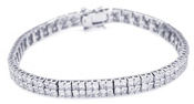 wholesale silver double row tennis bracelet