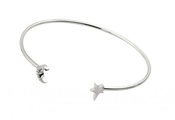 wholesale silver moon and star cuff bracelet
