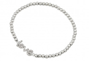 wholesale silver love bead bracelet