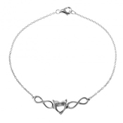 wholesale silver personalized infinity heart mounting bracelet