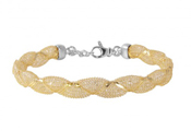 wholesale silver gold plated mesh italian bracelet
