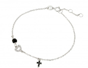 wholesale silver cross heart bracelet