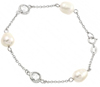 wholesale silver multi pearl bracelet