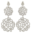 wholesale silver teardrop cz chandelier earrings
