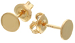 sterling silver gold plated disc stud earrings