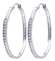 wholesale silver cz hoop earrings