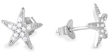wholesale silver cz star earrings
