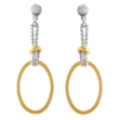 sterling silver gold plated oval earrings
