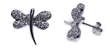wholesale sterling silver cz dragonfly stud earrings