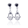 wholesale silver hamsa earrings