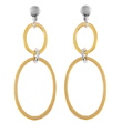 sterling silver gold plated oval earrings
