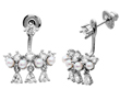 wholesale silver chandelier cz and pearl earrings