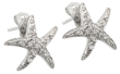 wholesale sterling silver starfish cz stud earrings
