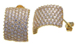 sterling silver gold plated pave cz stud earrings